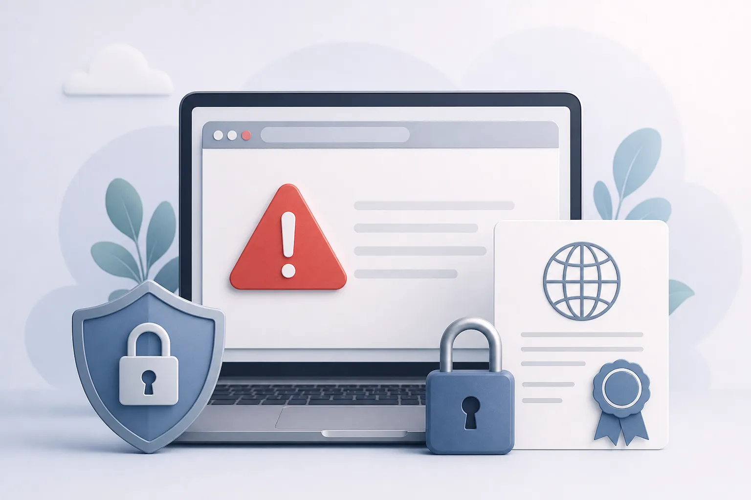 Предупреждение об ошибке сертификата